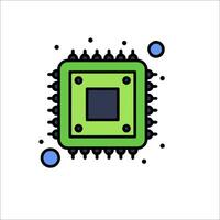 A computer processor icon on a white background vector