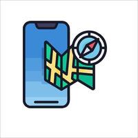 Mobile app icon illustration vector