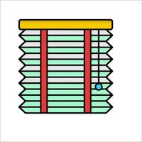 A window with a blind on it vector