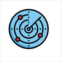 A target with a red dot in the center of it vector