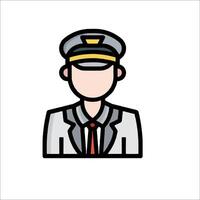 A man in a uniform with a tie on his head vector