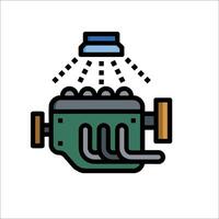 A car engine with a sprayer on top vector