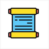 A scroll icon on a white background vector