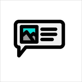 A speech bubble with a mountain in the middle vector