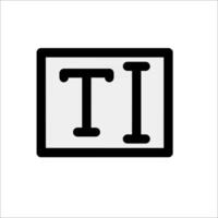 The letter t in a square box vector