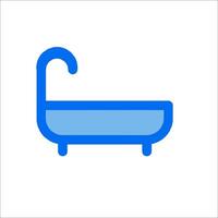 A bathtub icon on a white background vector