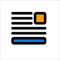 A simple icon of a newspaper on a white background vector