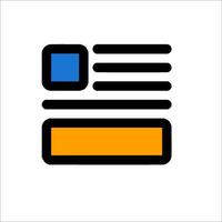 A simple icon of a newspaper on a white background vector