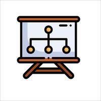 A whiteboard with a diagram on it vector