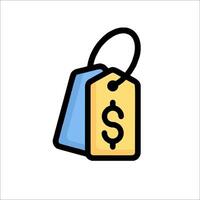 A price tag with a dollar sign on it vector