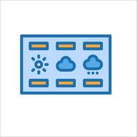 A flat icon of a weather forecast vector