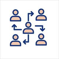 A group of people are connected to each other vector