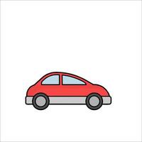 A red car on a white background vector