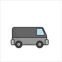 A van icon on a white background vector