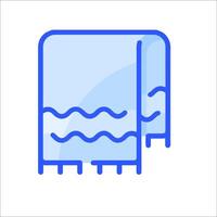A towel with waves on it vector