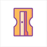 A pair of scissors in a purple and orange color vector