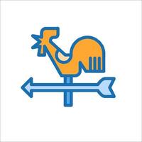 A weathervane with an arrow on it vector