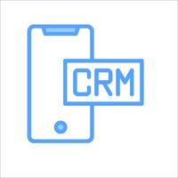 Crm mobile app icon vector