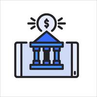 A bank with a dollar sign on top of it vector