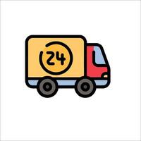 A delivery truck with the number 24 on it vector