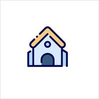 A house icon with a dog inside vector