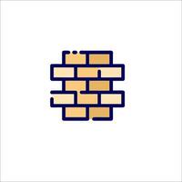 A brick wall icon on a white background vector
