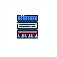 A computer keyboard icon on a white background vector