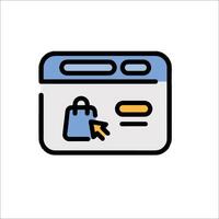 A shopping bag icon on a white background vector