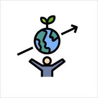 Save the earth icon vector