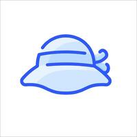 A hat icon with a bow on it vector