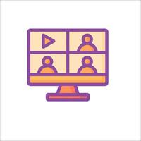 conferencing icon illustration vector