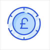 A blue pound sign icon on a white background vector