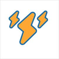A lightning bolt icon on a white background vector
