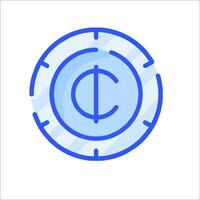 A circle with the letter c in it vector