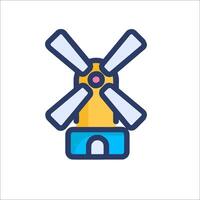 A windmill icon on a white background vector