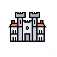 A castle icon on a white background vector