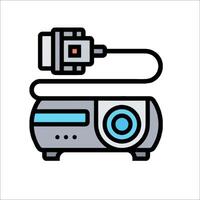 A projector with a camera attached to it vector
