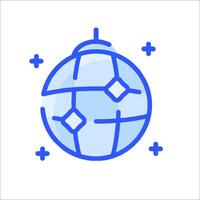 A blue sphere with a star on it vector