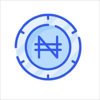 A blue icon with a symbol for the number zero vector