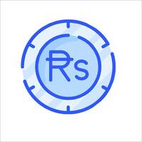 The rs logo in a circle with a blue outline vector
