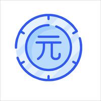 A blue circle with the symbol for pi on it vector
