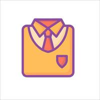 A yellow shirt with a tie on it vector