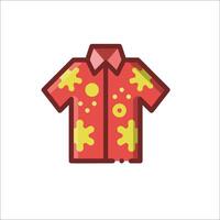 A red shirt with yellow dots on it vector