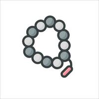 A bracelet with beads on it is shown vector
