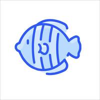 Fish icon in a line drawing vector