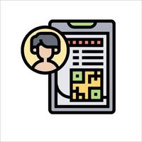 A person is holding a qr code and a phone vector