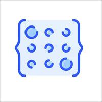 A blue square with a circle in the middle vector