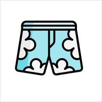 A pair of shorts with clouds on them vector