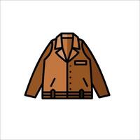 A brown jacket on a white background vector