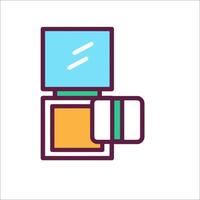 A flat icon of a bottle of perfume vector